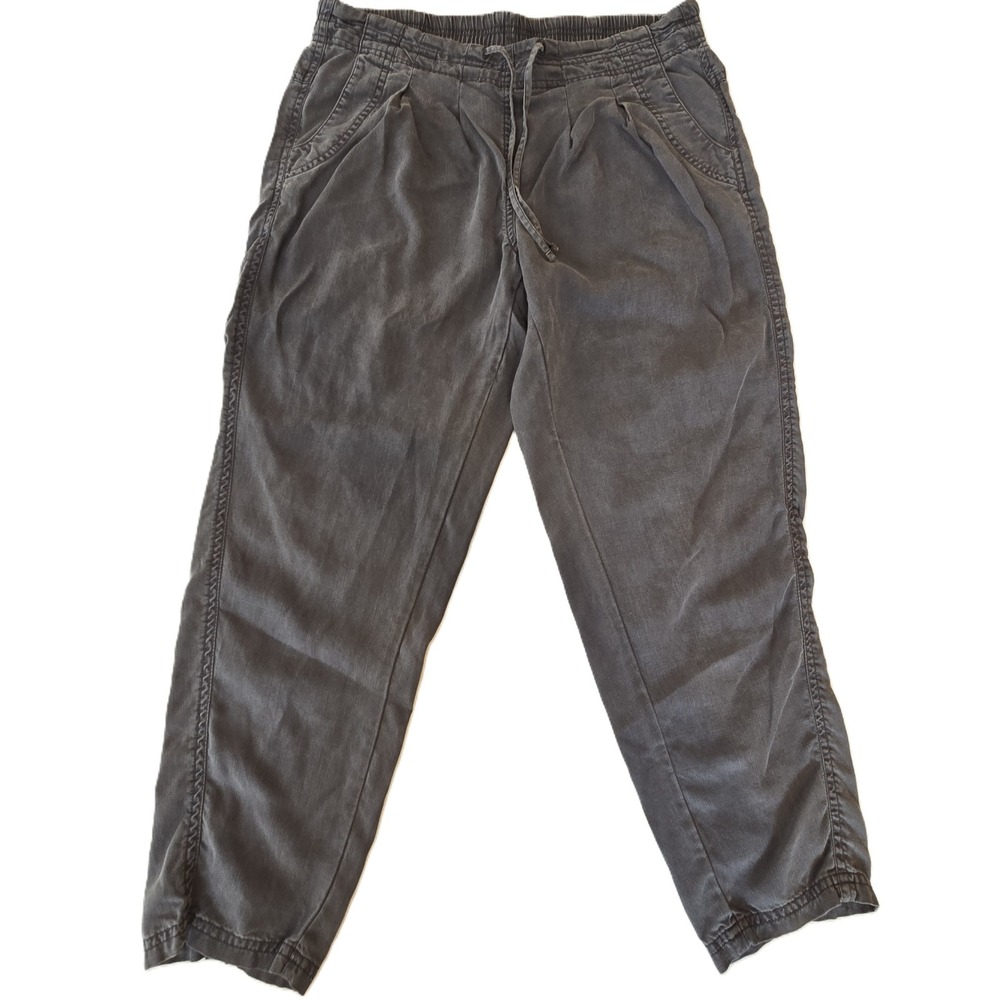 Prana Gray Tencel Lyocell Drawstring Waist Cargo Pants Women's Size‎ S